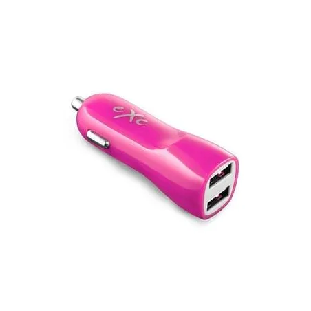 Ładowarka Samochodowa Różowa 3.1A 2 X Usb Exc Shine Ładowarka Samochodowa Różowa 3.1A 2 X Usb Exc Shine