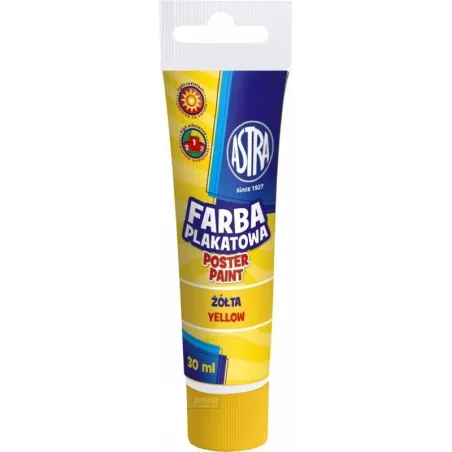 FARBA PLAKATOWA W TUBCE ŻÓŁTA 20ML - Astra