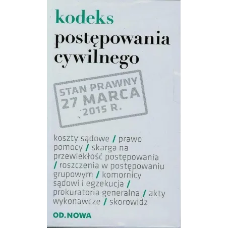 KODEKS POSTĘPOWANIA CYWLINEGO - od.nowa
