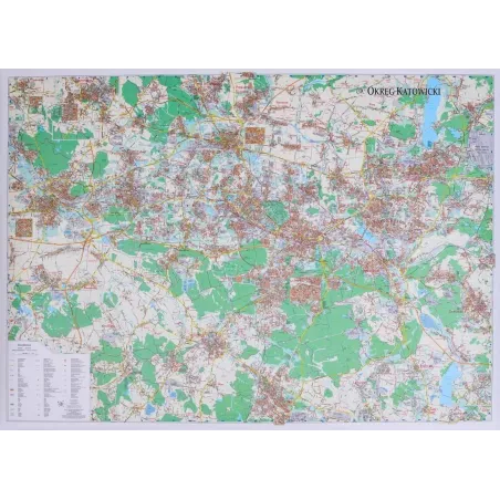 OKRĘG KATOWICKI MAPA ŚCIENNA 1:26 000 - Demart