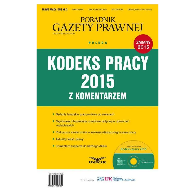 KODEKS PRACY 2015 Z KOMENTARZEM + CD - Infor