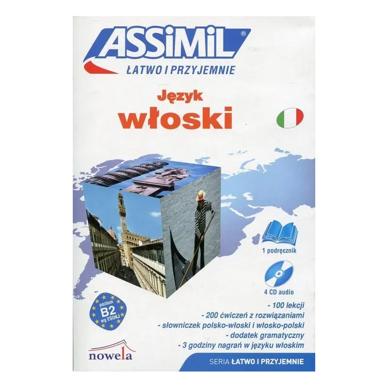 JĘZYK WŁOSKI ŁATWO I PRZYJEMNIE + 4 X CD Anne-Marie Olivieri - Nowela