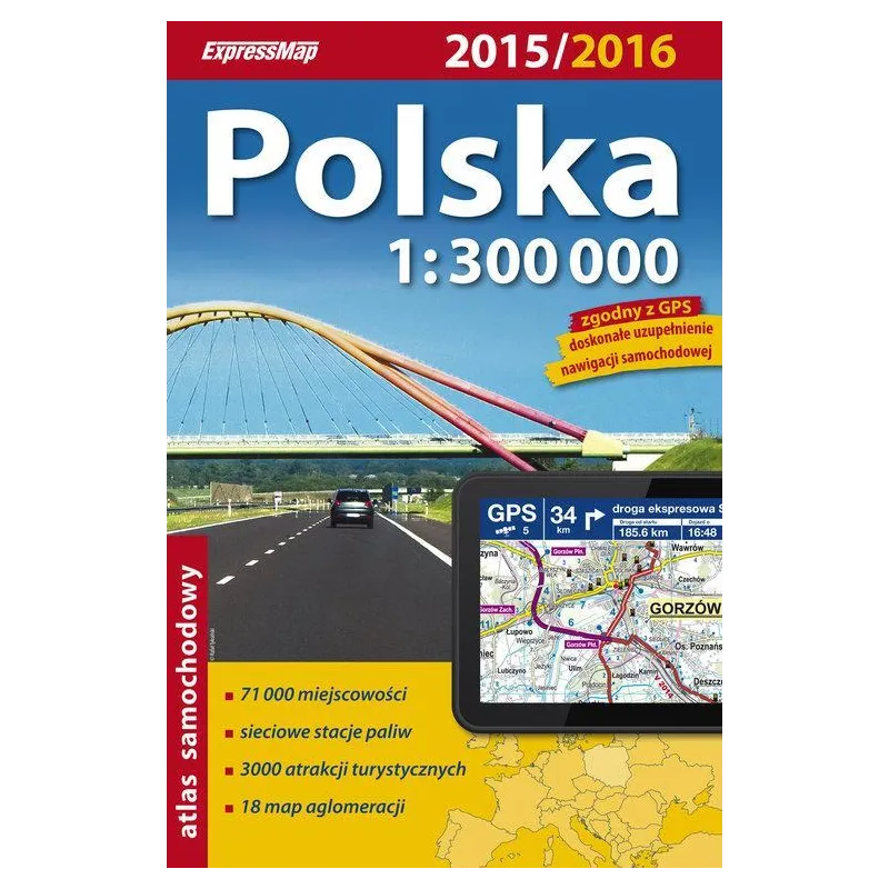 POLSKA ATLAS SAMOCHODOWY 1:300 000 - ExpressMap