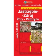 JASTRZĘBIE ZDRÓJ ŻORY PSZCZYNA PLAN MIASTA 1:20 000 - Daunpol