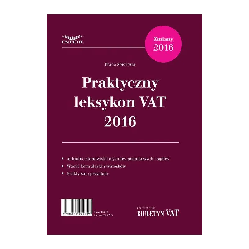 PRAKTYCZNY LEKSYKON VAT 2016 - Format biuro informatyki stosowanej
