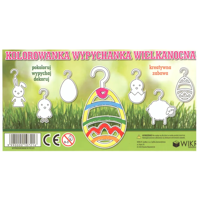 KOLOROWANKA WYPYCHANKA WIELKANOCNA KREATYWNA ZABAWA