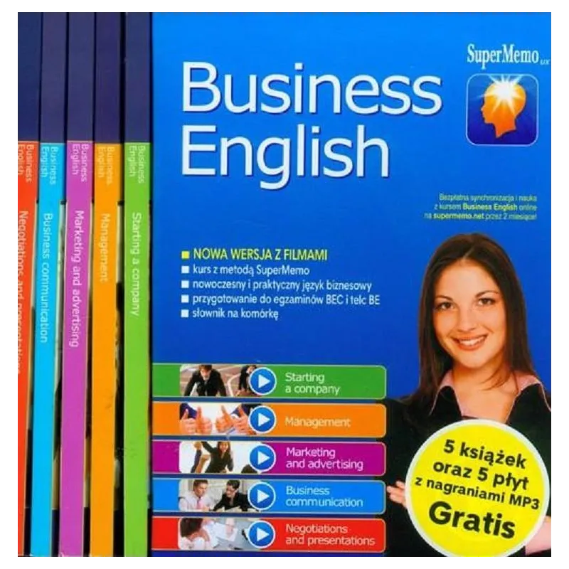BUSINESS ENGLISH 5 KSIĄŻEK ORAZ 6 PŁYT Z NAGRANIAMI - SuperMemo World