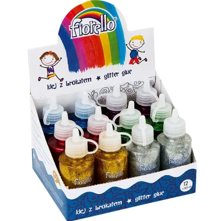 KLEJ Z BROKATEM FIORELLO 12 X 60ML - KW Trade