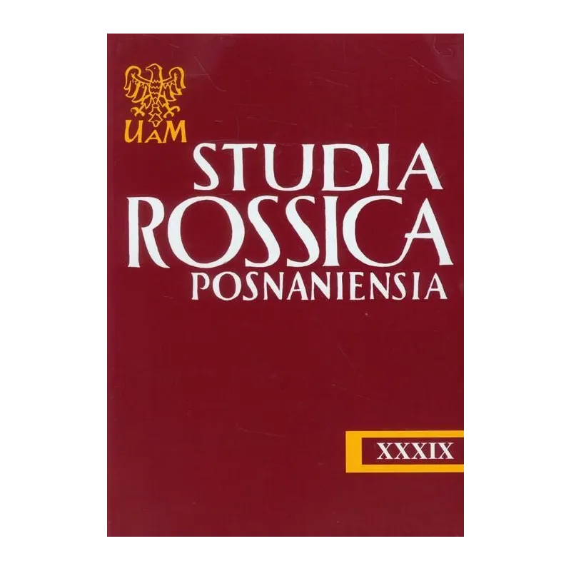 STUDIA ROSSICA POSNANIENSIA XXXIX/14 - Wydawnictwo Naukowe UAM