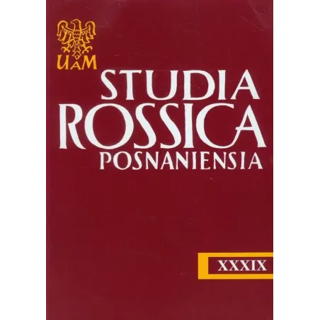 STUDIA ROSSICA POSNANIENSIA XXXIX/14 - Wydawnictwo Naukowe UAM
