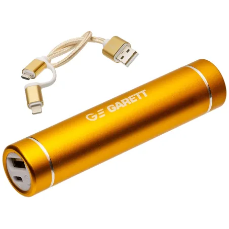 POWERBANK 2600MAH ZŁOTY GARETT MICRO USB/LIGHTNING - Garett