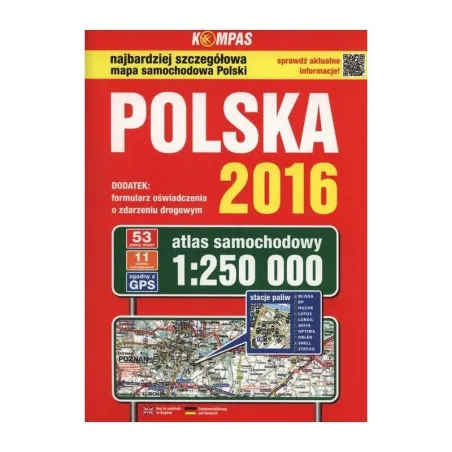 ATLAS SAMOCHODOWY 1:250 000 POLSKA - PWN