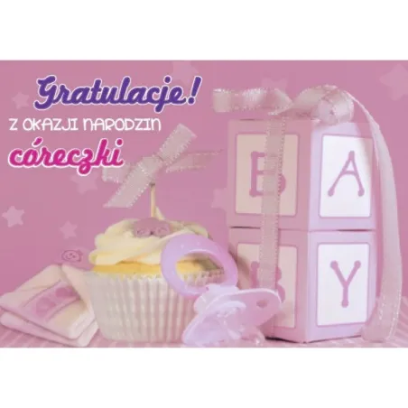 KARNET NARODZINY CÓRECZKI  3D
