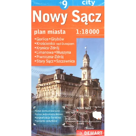 NOWY SĄCZ PLAN MIASTA 1 : 18 000 - Demart