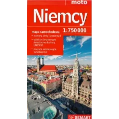 NIEMCY MAPA SAMOCHODOWA 1 : 750 000 - Demart