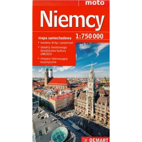 NIEMCY MAPA SAMOCHODOWA 1 : 750 000 - Demart