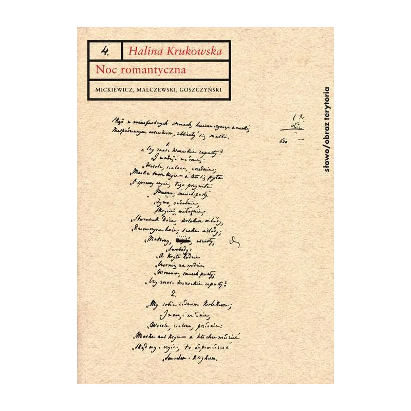 NOC ROMANTYCZNA MICKIEWICZ, MALCZEWSKI, GOSZCZYŃSKI. INTERPRETACJE Halina Krukowska - Słowo/Obraz/Terytoria