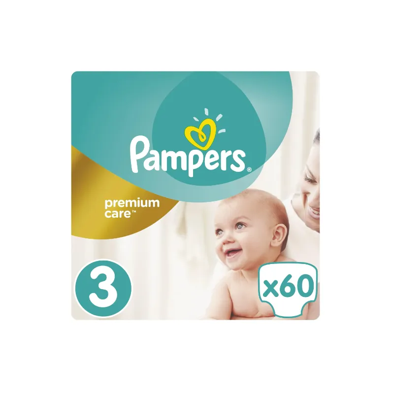 PIELUCHY PAMPERS PREMIUM CARE ROZMIAR 3, 6-10 KG, 60 SZT.