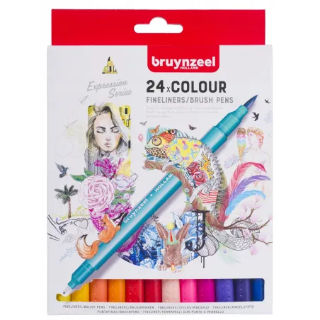 CIENKOPISY FINELINERS BRUSH 24 KOLORY ROYAL TALENTS - Royal Talens