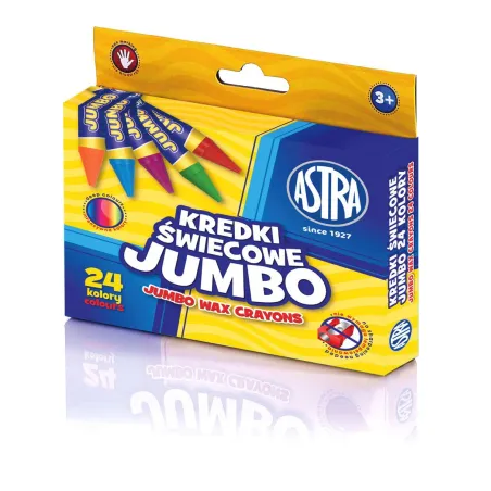 Kredki Świecowe Jumbo 24 Kolory Astra Kredki Świecowe Jumbo 24 Kolory Astra