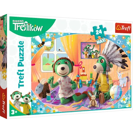 BAWMY SIĘ RAZEM RODZINA TREFLIKÓW PUZZLE 24 ELEMENTY MAXI 3+ - Trefl