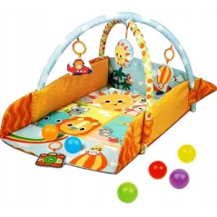 MATA GIMNASTYCZNA Z KULECZKAMI PODRÓŻNA SMILY PLAY 0M+ - Winfun