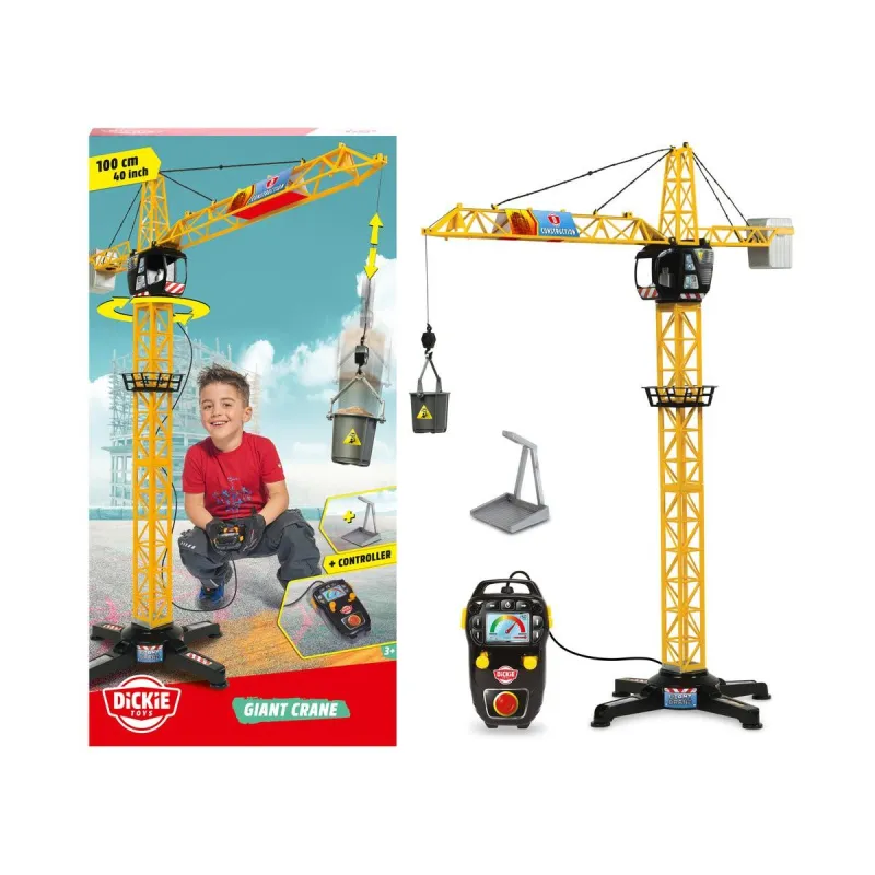 MEGA DŹWIG GIGANT Z DŹWIĘKIEM 100 CM ZDALNIE STEROWANY DICKIE 3+