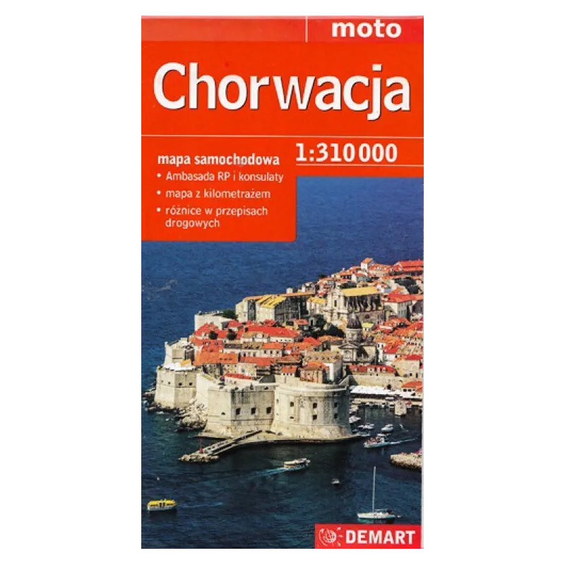 CHORWACJA MAPA SAMOCHODOWA 1 : 310 000 - Demart