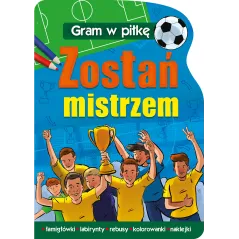 GRAM W PIŁKĘ ZOSTAŃ MISTRZEM ŁAMIGŁÓWKI LABIRYNTY REBUSY KOLOROWANKI NAKLEJKI - Wilga