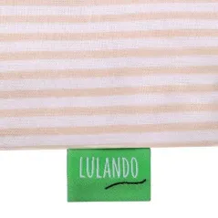 MATA NA PRZEWIJAK + 2 NIEPRZEMAKALNE POKRYCIA 75 X 85 CM BEŻOWA W PASKI I GWIAZDKI LULANDO - Lulando