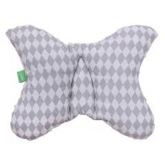 Poduszka Do Wózka Minky 40 X 30 Cm Różowa W Romby Lulando