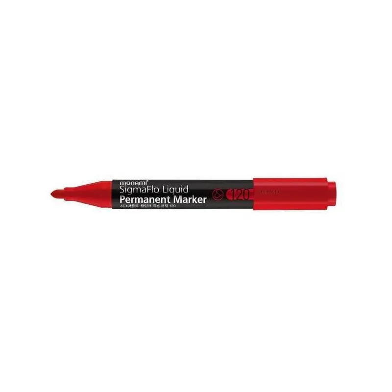 MARKER PERMANENTNY MONAMI SIGMAFLO 120 CZERWONY - Monami
