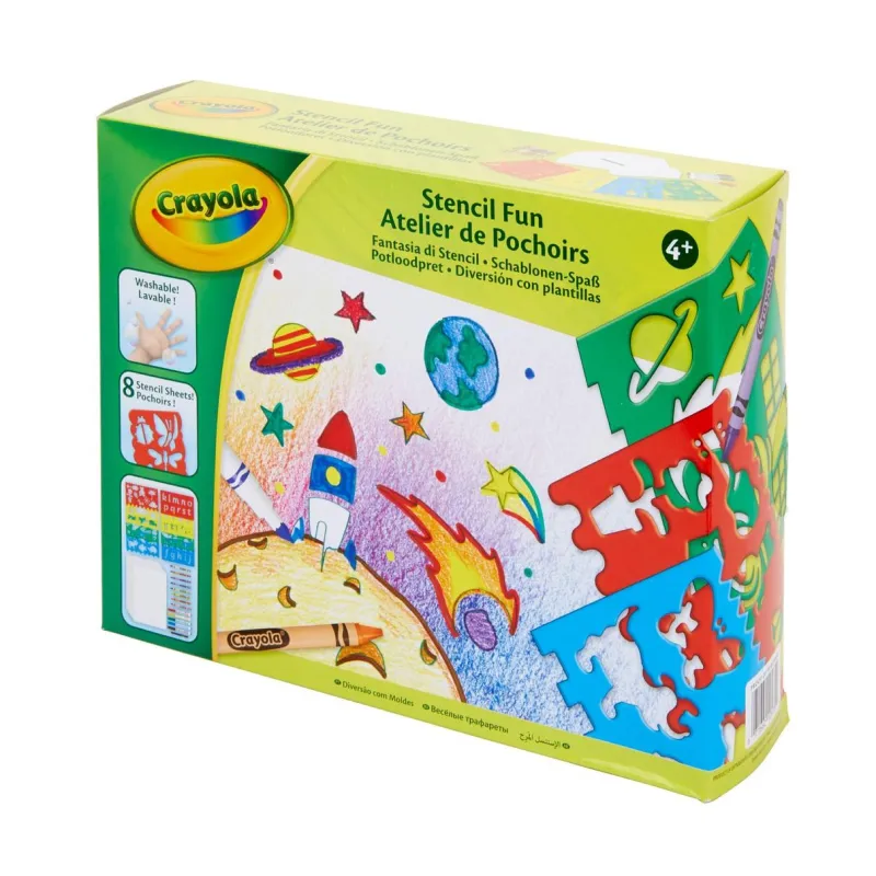SZABLONY 8 SZT. + AKCESORIA CRAYOLA ZESTAW KREATYWNY 4+ - Crayola