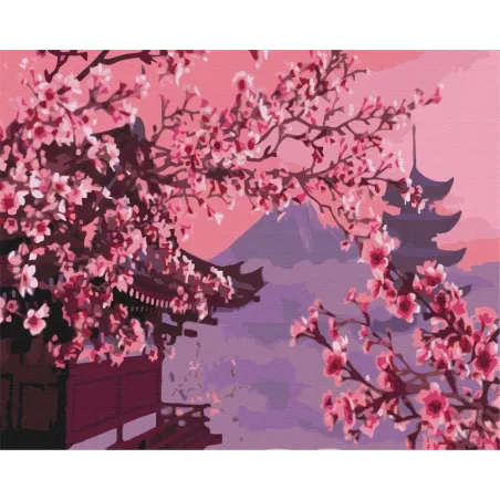 SAKURA W JAPONI ZESTAW DO MALOWANIA PO NUMERACH 40 X 50 CM