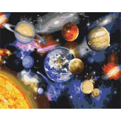 PARADA PLANET ZESTAW DO MALOWANIA PO NUMERACH 40 X 50 CM