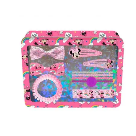 AKCESORIA DO WŁOSÓW W METALOWYM PUDEŁKU MYSZKA MINNIE DISNEY - Cerda