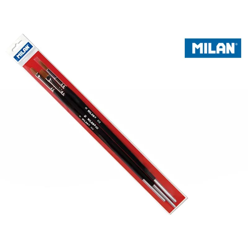 ZESTAW 3 PĘDZLI SYNTETYCZNYCH MILAN PREMIUM - Milan