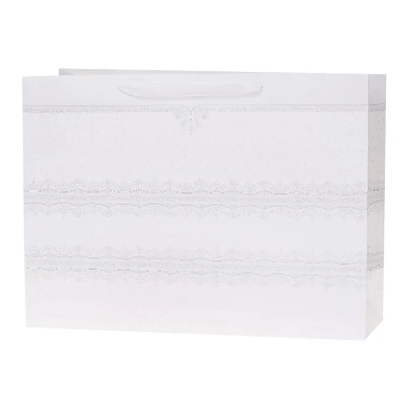 TOREBKA PREZENTOWA BIAŁA 44.5 X 33 X 15CM - Rozette