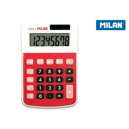 KALKULATOR MILAN 8 POZYCYJNY CZERWONY - Milan