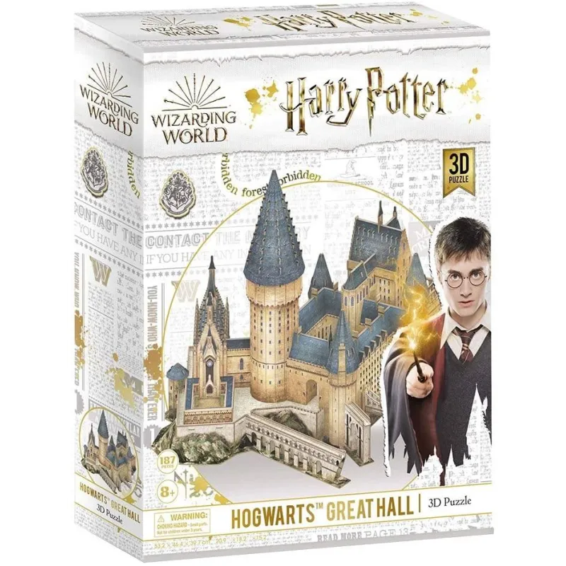WIELKA SALA W HOGWARCIE HARRY POTTER PUZZLE 3D 185 ELEMENTÓW 8+