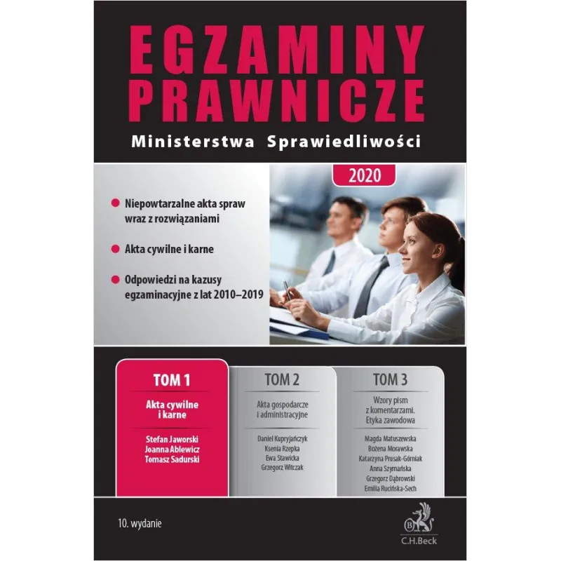 EGZAMINY PRAWNICZE MINISTERSTWA SPRAWIEDLIWOŚCI 2020 1 AKTA CYWILNE I KARNE - C.H. Beck