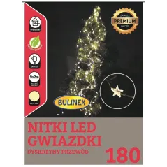 GWIAZDKI LED 180L 9 NITEK 4.5V 6W 3+2M CIEPŁE BIAŁE - Bulinex