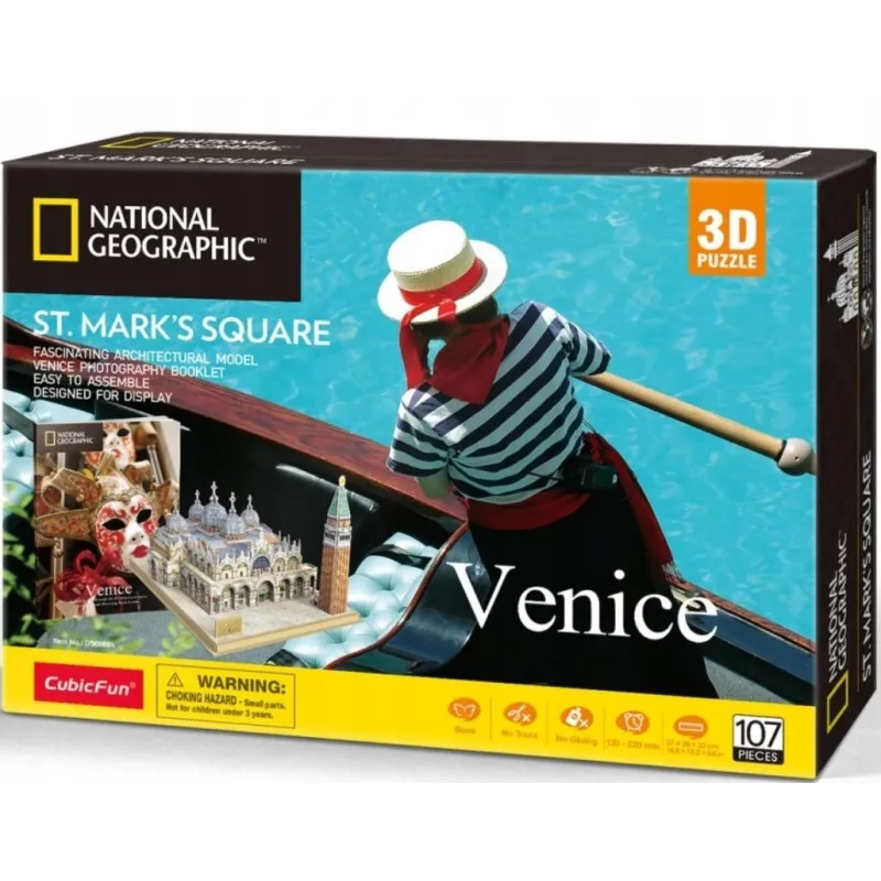 WENECJA PUZZLE 3D NATIONAL GEOGRAPHIC 107 ELEMENTÓW 10+