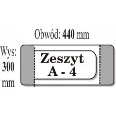 OKŁADKA ZESZYTOWA REGULOWANA 50 SZT. - IKS