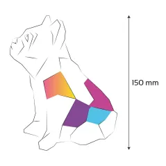 KOLOROWANKA 3D BULDOG LOW POLY - Candellana