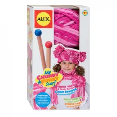 WŁÓCZKA + DRUTY DO TWORZENIA SZALIKÓW I CZAPEK ZESTAW KREATYWNY ALEX 7+ - Dante