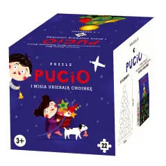 PUCIO I MISIA UBIERAJĄ CHOINKĘ PUZZLE 22 ELEMENTY 3+ - Nasza Księgarnia