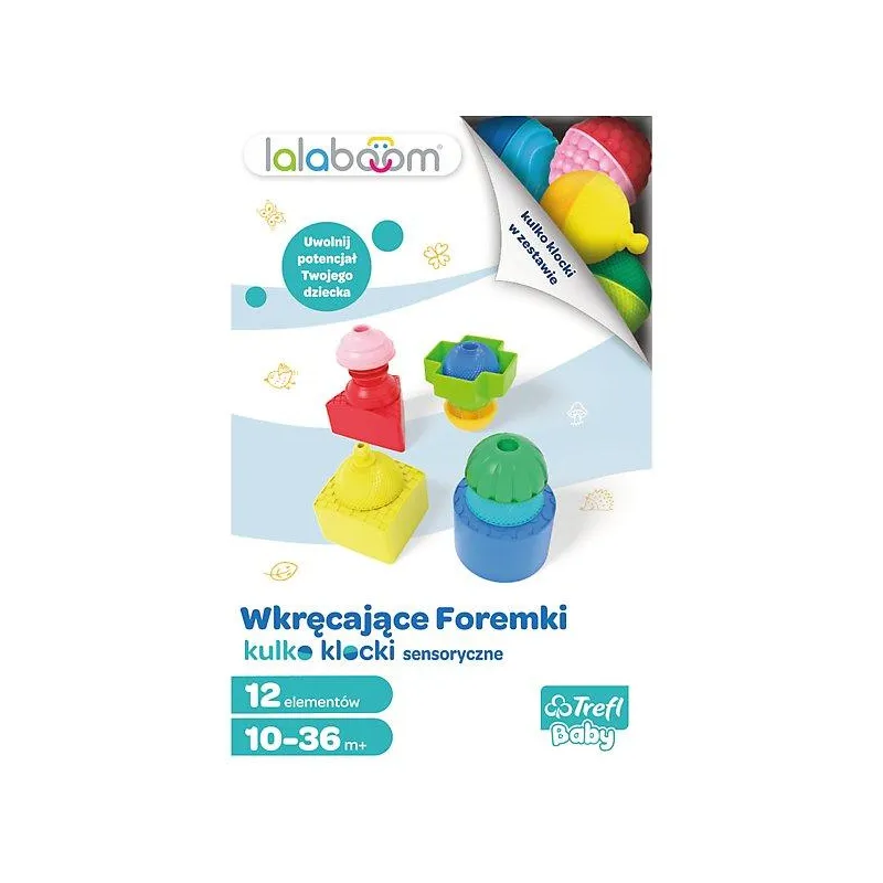 WKRĘCAJĄCE FOREMKI KULKO KLOCKI SENSORYCZNE LALABOOM 10M+