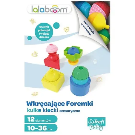 WKRĘCAJĄCE FOREMKI KULKO KLOCKI SENSORYCZNE LALABOOM 10M+