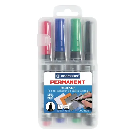 MARKER CENTROPEN PERMANENT 4 KOLORY - Centropen